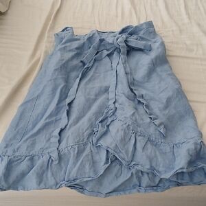 100% Linen Bathing Suit Cover With Pockets Women's Skirt